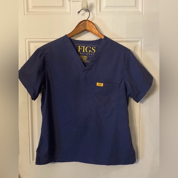 3 FIGS Technical Collection Scrub Tops Bundle - Navy, Teal and Black - Picture 2 of 11